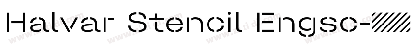 Halvar Stencil Engsc字体转换